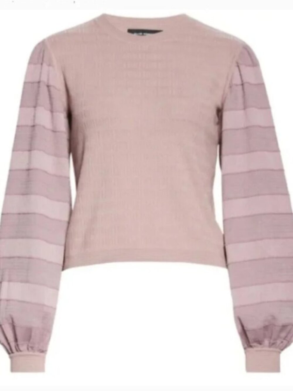 Club Monaco Mauve Crewneck Balloon Sleeve Top Size Large